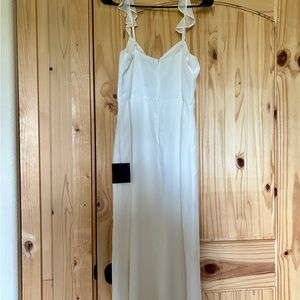 Elegant White Spaghetti Strap Dress